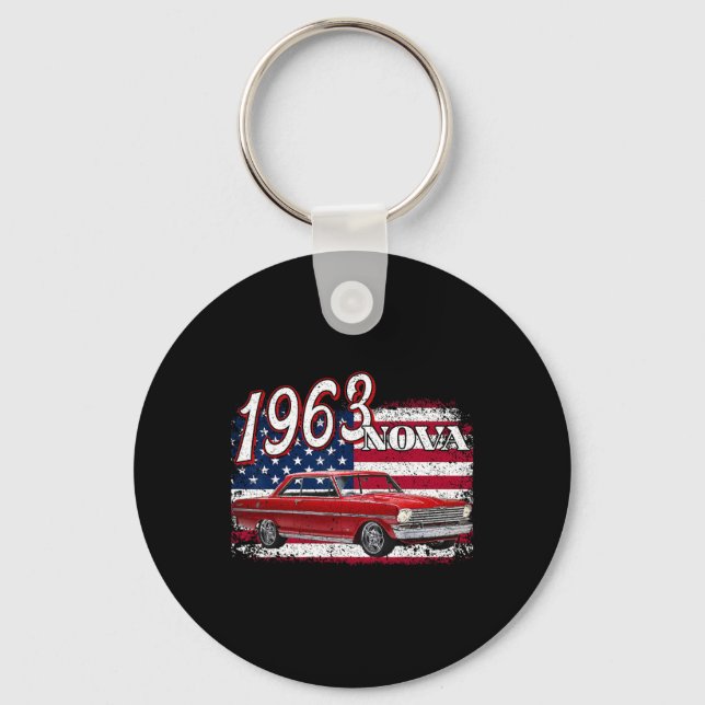 1963 63 Nova 2 4th Of July American  Key Ring (Front)