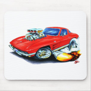 1963-64 Corvette Red Car Mouse Pad