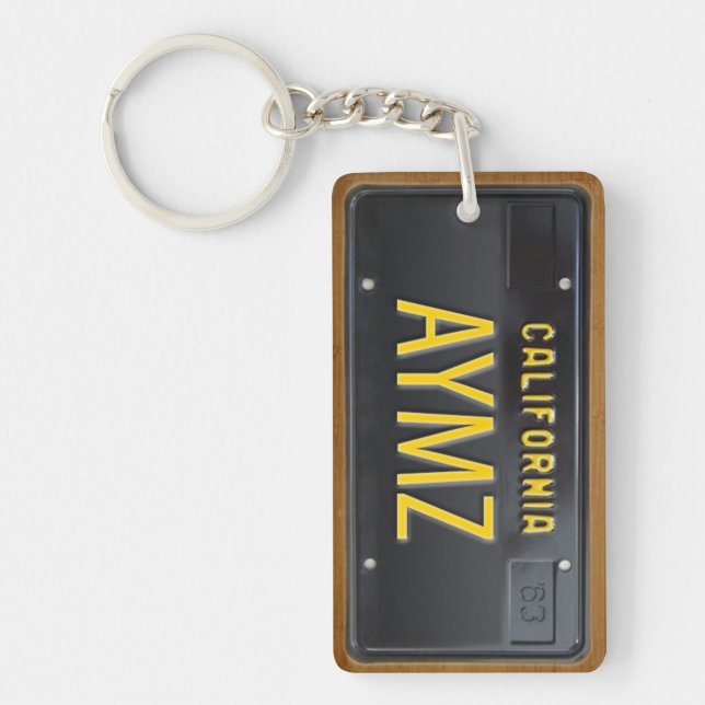 1963 California License Plate Keychain CUSTOM (Front)