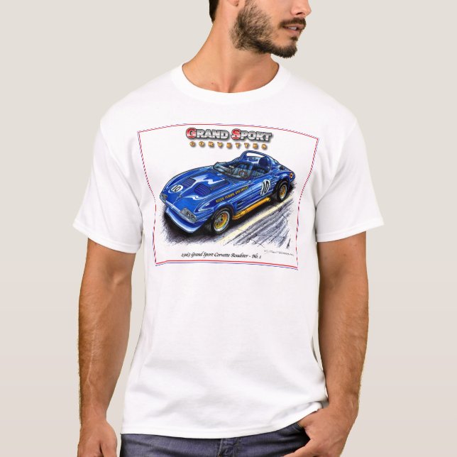 1963 Grand Sport Corvette Penske Roadster T-Shirt (Front)