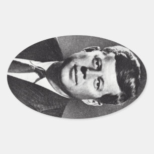 1963 In Memoriam, President Kennedy Oval Sticker