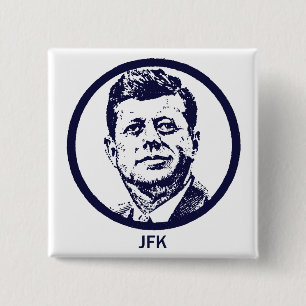1963 JFK 15 CM SQUARE BADGE