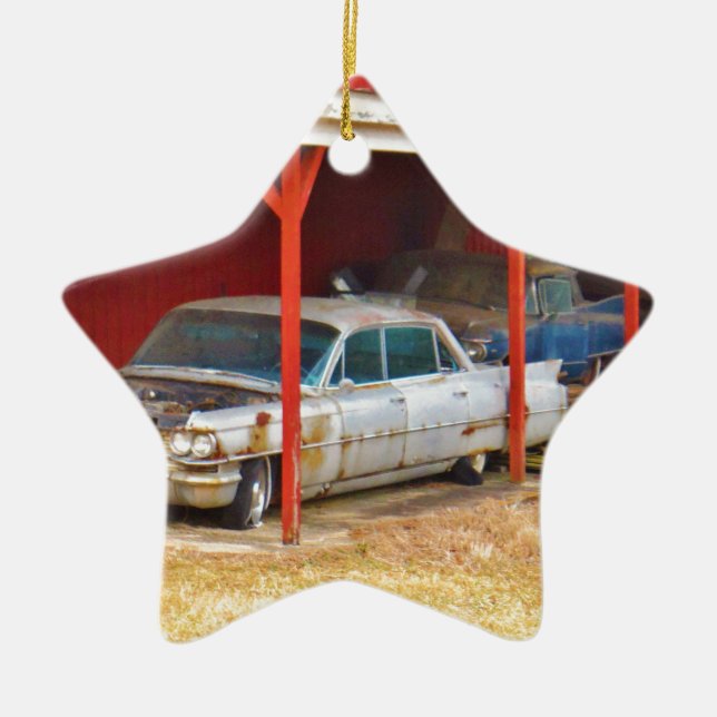 1963 Silver Sadan deville Ceramic Ornament (Front)