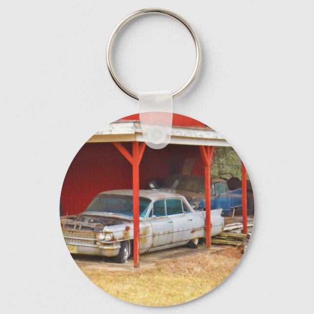 1963 Silver Sadan deville Key Ring (Front)