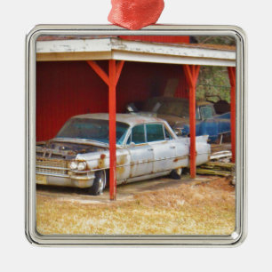 1963 Silver Sadan deville Metal Ornament