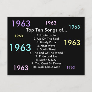 1963 Songs Postcard
