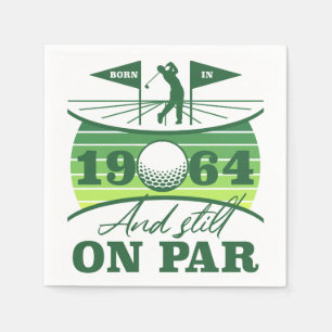 1964 60th Birthday Golf Humour Napkin