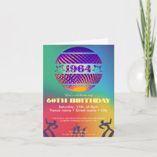 1964 60th birthday party invitation