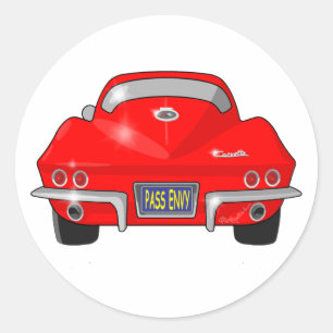 1964 Chevrolet Corvette Stingray Classic Round Sticker