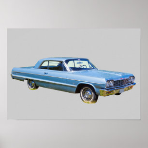 1964 Chevrolet Impala Antique Car Poster