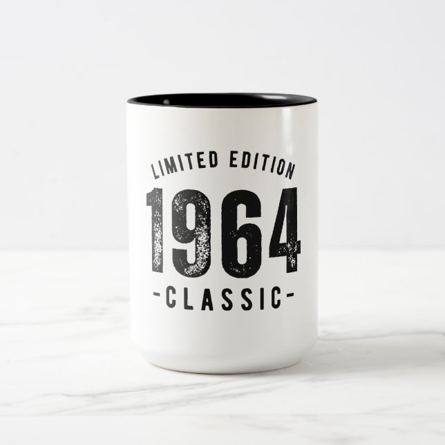 1964 Classic Birth Year Two-Tone Coffee Mug (Center)