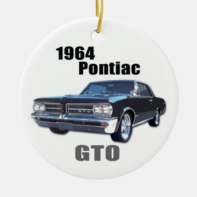 1964 GTO- front Ceramic Tree Decoration (Front)