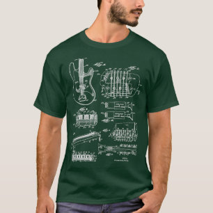 1964 Guitar Bridge Pick-up Patent Music Player His T-Shirt