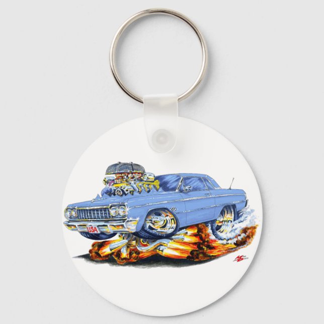 1964 Impala Light Blue Car Key Ring (Front)