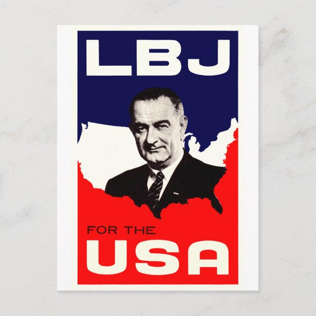1964 LBJ for the USA Postcard (Front)
