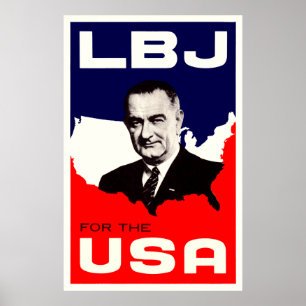 1964 LBJ for the USA Poster