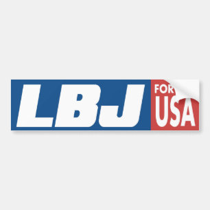 1964 LBJ Lyndon Johnson Vintage Bumper Sticker