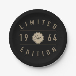 1964 Limited Edition 60th Birthday Paper Plate
