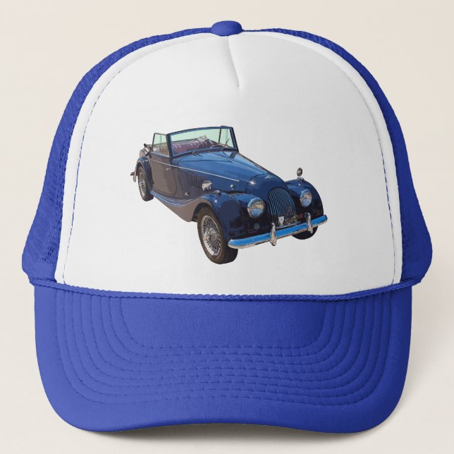 1964 Morgan Plus 4 Convertible Sports Car Trucker Hat (Front)