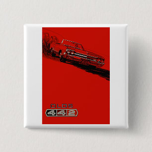1964 Oldsmobile 442 poster reproduction 15 Cm Square Badge