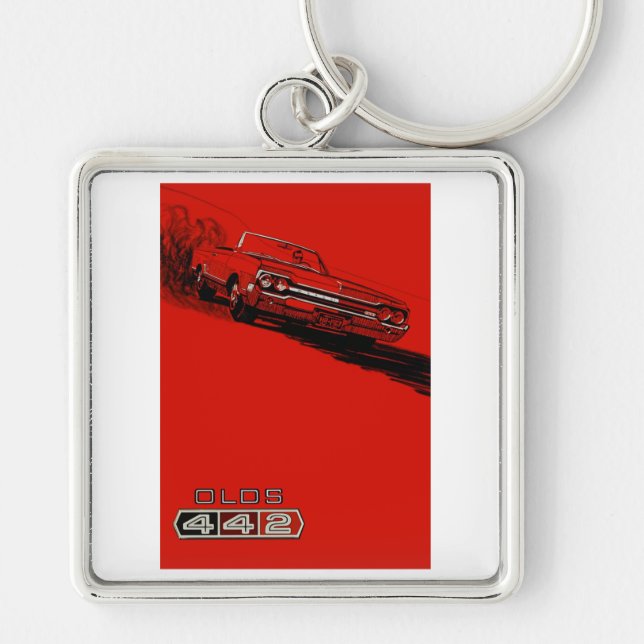 1964 Oldsmobile 442 poster reproduction Key Ring (Front)