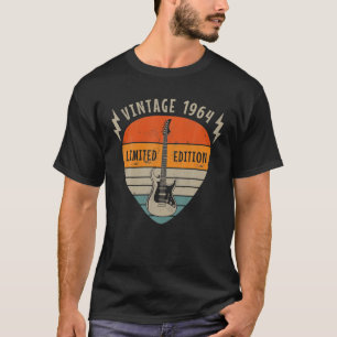1964 Vintage Birthday Limited Edition Pick Guitar T-Shirt