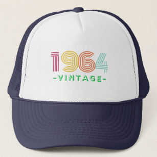 1964 Vintage.  Born in 1964 turning 60 in 2024. Trucker Hat
