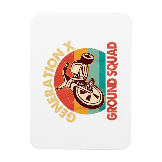 1965-1980 Generation Gen X Generation X Ground Squ Magnet (Vertical)