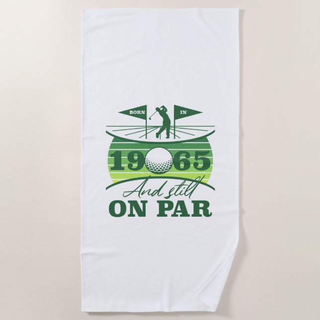 1965 60th Birthday Golf Humour Beach Towel (Front)