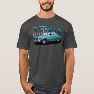 1965 65 GTO Classic Car Old School Muscle Blue Car T-Shirt