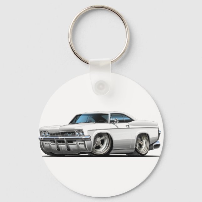 1965-66 Impala White Car Key Ring (Front)