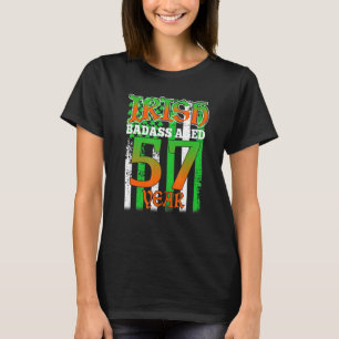 1965 Birthday 57th Year Old Irish Ireland Us Flag T-Shirt