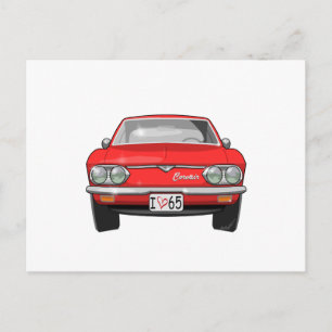 1965 Chevrolet Corvair Front View Postcard