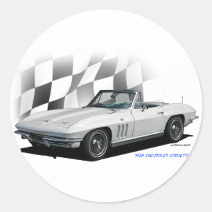 1965 Chevrolet Corvette Classic Round Sticker