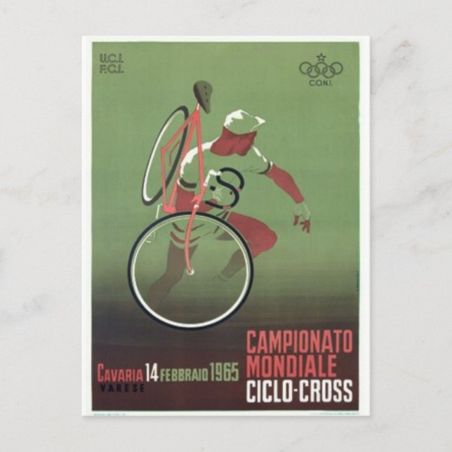 1965 Ciclo-cross Poster Postcard (Front)