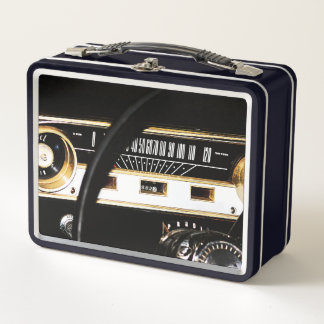 1965 Classic Car Dashboard Metal Lunch Box