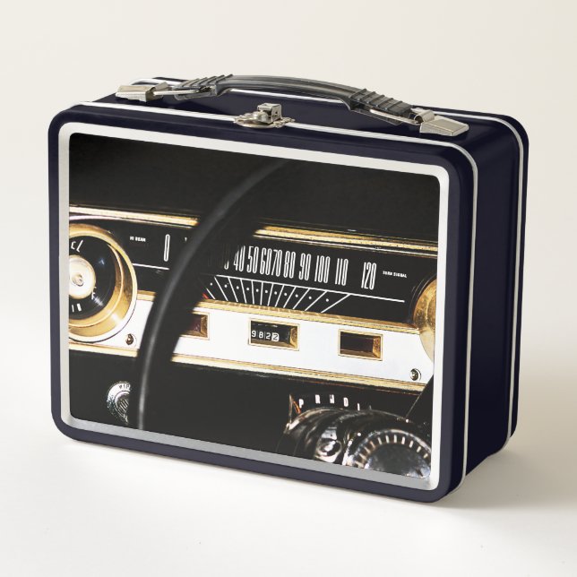 1965 Classic Car Dashboard Metal Lunch Box (Front)
