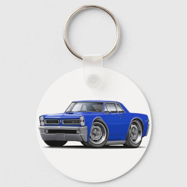 1965 GTO Blue Car Key Ring (Front)