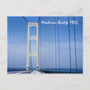 1965 Mackinac Bridge Postcard