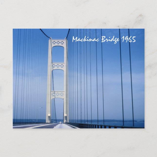 1965 Mackinac Bridge Postcard (Front)