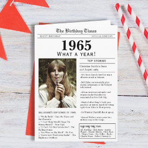 1965 Newspaper Birthday card