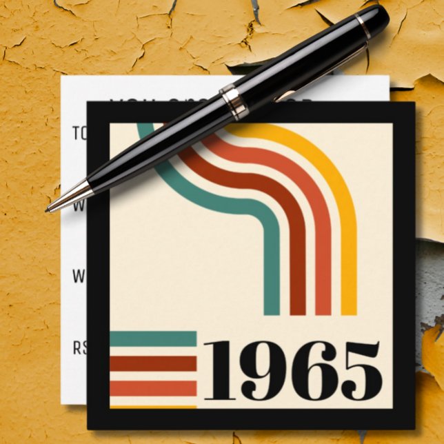 1965 Retro Stripe Vintage Poster Invitation (Creator Uploaded)