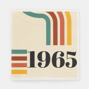 1965 Retro Stripe Vintage Poster Napkin