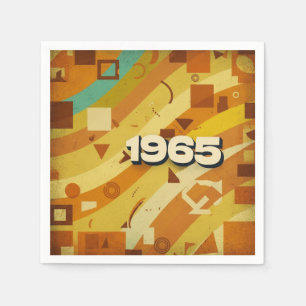 1965 - Retro Vintage 60s Geometric Design - Napkin
