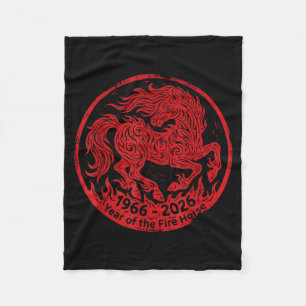 1966 2026 year of the fire horse 60th birthday1966 fleece blanket