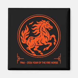 1966 2026 year of the fire horse 60th birthday magnet