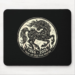 1966 2026 year of the fire horse chinese zodiac196 mouse pad