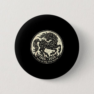 1966 2026 year of the fire horse chinese zodiac 6 cm round badge