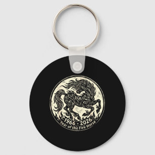 1966 2026 Year of The Fire Horse Chinese Zodiac Key Ring