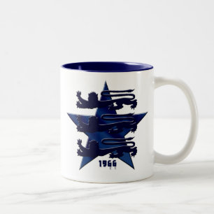1966 3 lions England soccer t-shirts and gifts Two-Tone Coffee Mug